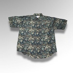 Vintage Verona Silk Abstract Button Up Shirt